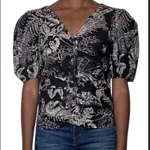 Love the Label Paloma Top Yaffe Black Print